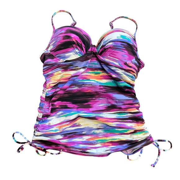 Assets By Spanx Underwired Padded Tankini and NWT Swim Skirt Set Size Medium - Picture 2 of 8